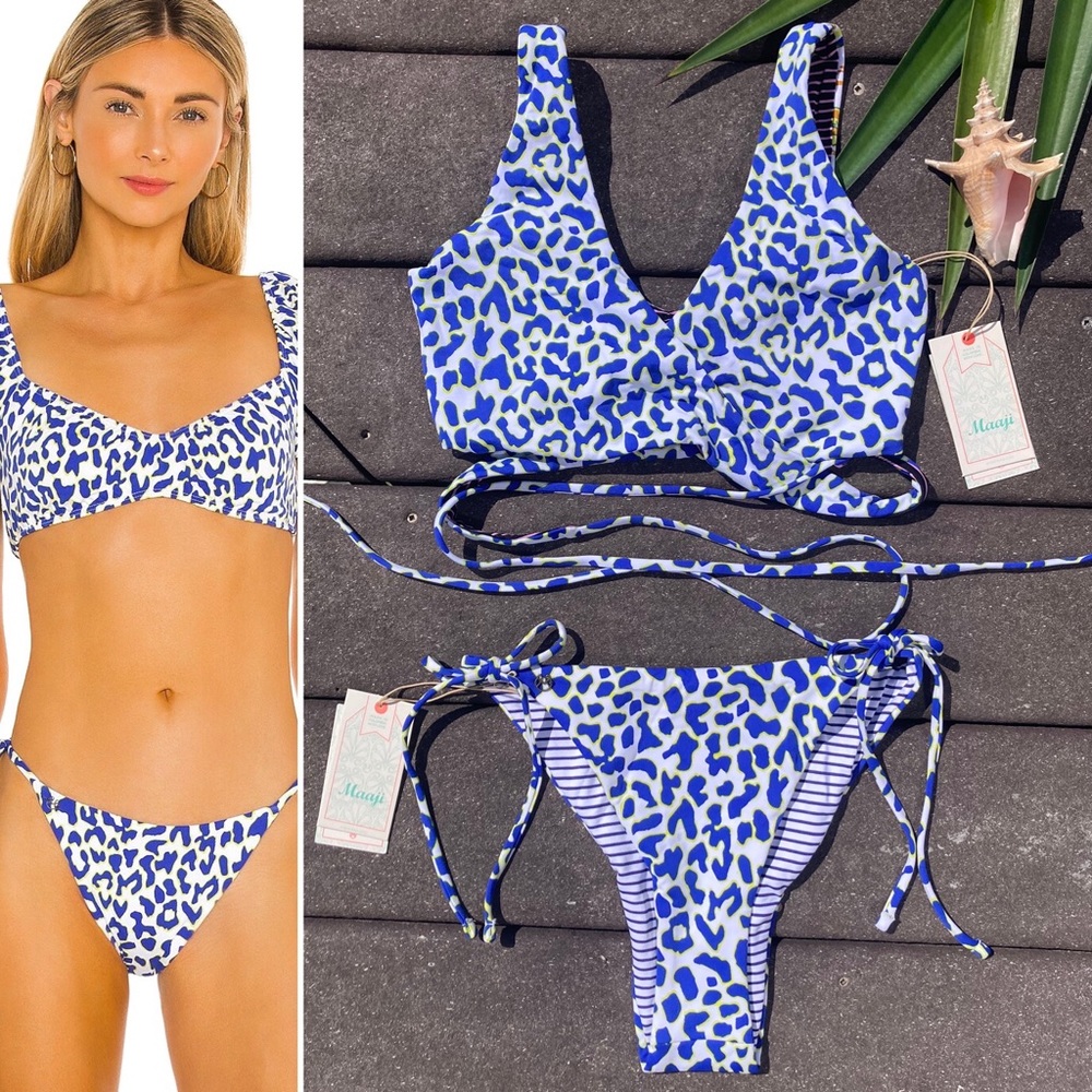 RARE! 🌟 MAAJI Set - Roxanne Wrap Bikini Top & Isabella Cheeky Bottom - M